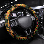 African American Quilt Kente Fusion Steering Wheel Cover Version 2