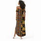 African American Quilt Kente Fusion Summer Maxi Dress Version 2