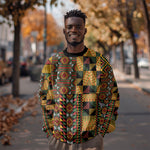 African American Quilt Kente Fusion Sweatshirt Version 2