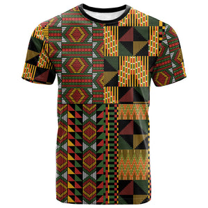 African American Quilt Kente Fusion T shirt Version 2