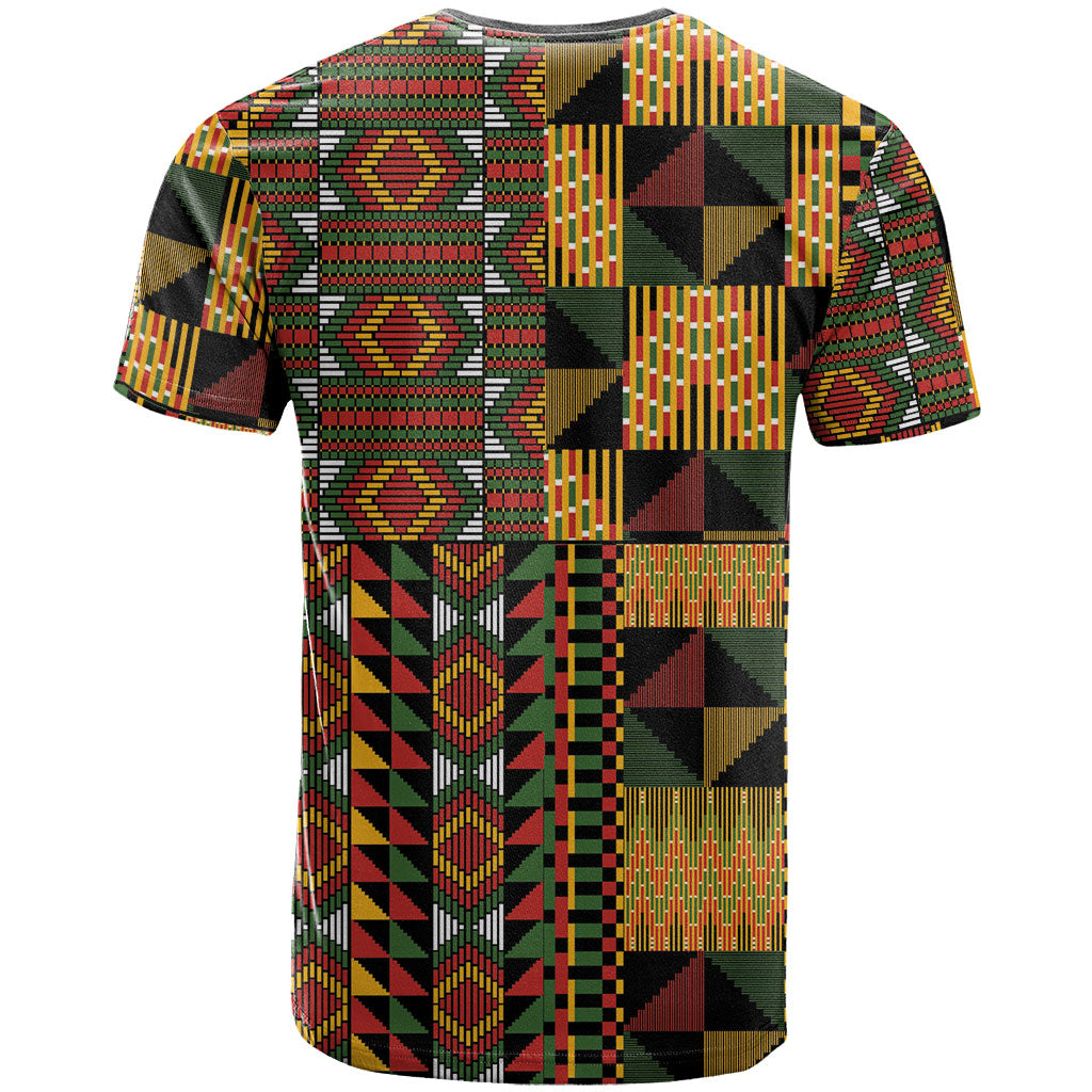 African American Quilt Kente Fusion T shirt Version 2