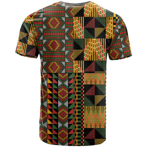 African American Quilt Kente Fusion T shirt Version 2