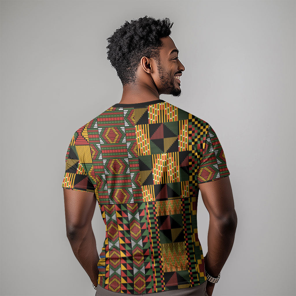 African American Quilt Kente Fusion T shirt Version 2