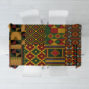 African American Quilt Kente Fusion Tablecloth Version 2