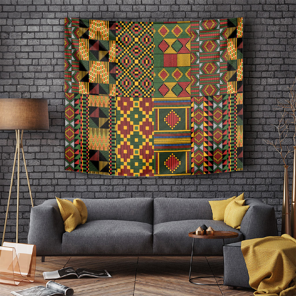 African American Quilt Kente Fusion Tapestry Version 2