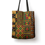 African American Quilt Kente Fusion Tote Bag Version 2