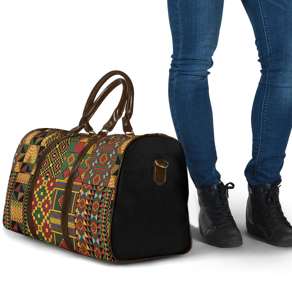 African American Quilt Kente Fusion Travel Bag Version 2