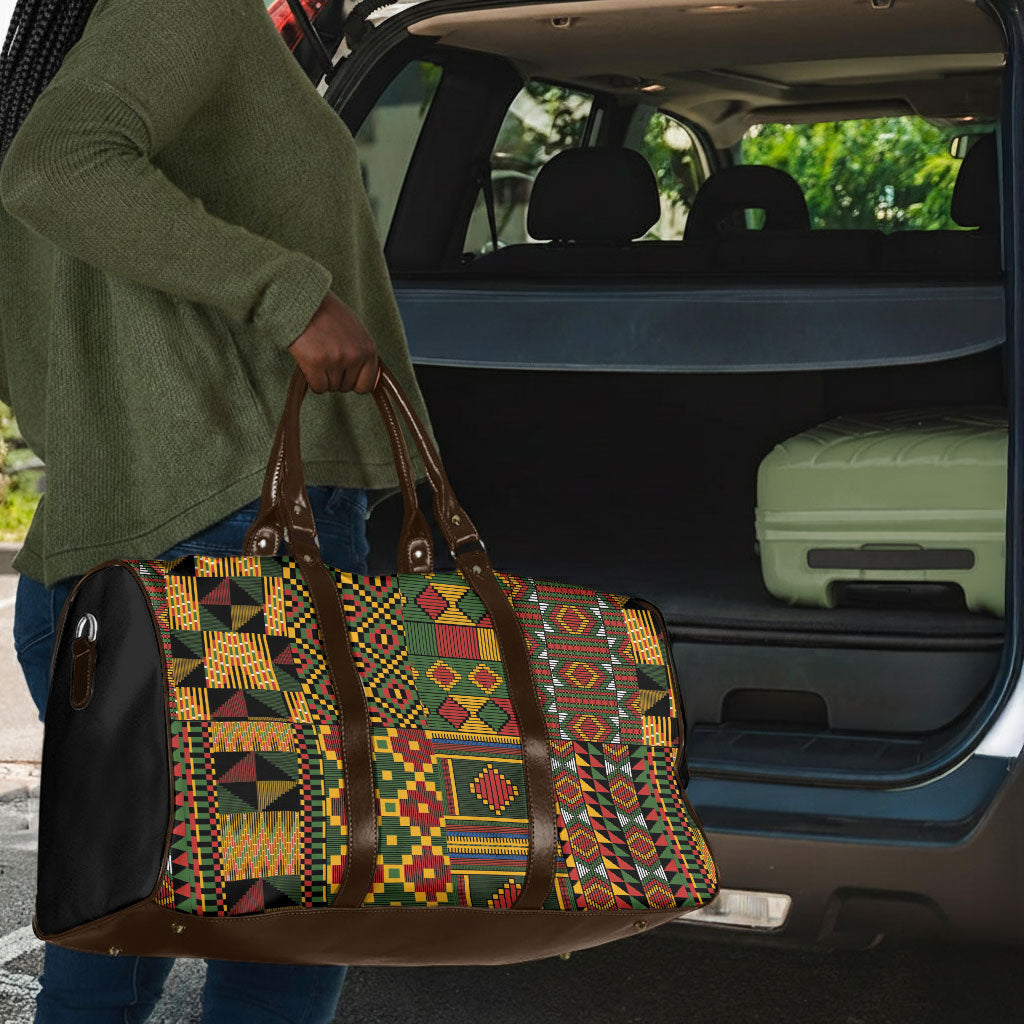 African American Quilt Kente Fusion Travel Bag Version 2