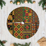 African American Quilt Kente Fusion Tree Skirt Version 2