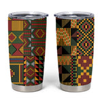 African American Quilt Kente Fusion Tumbler Cup Version 2