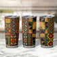 African American Quilt Kente Fusion Tumbler Cup Version 2