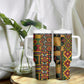 African American Quilt Kente Fusion Tumbler With Handle Version 2