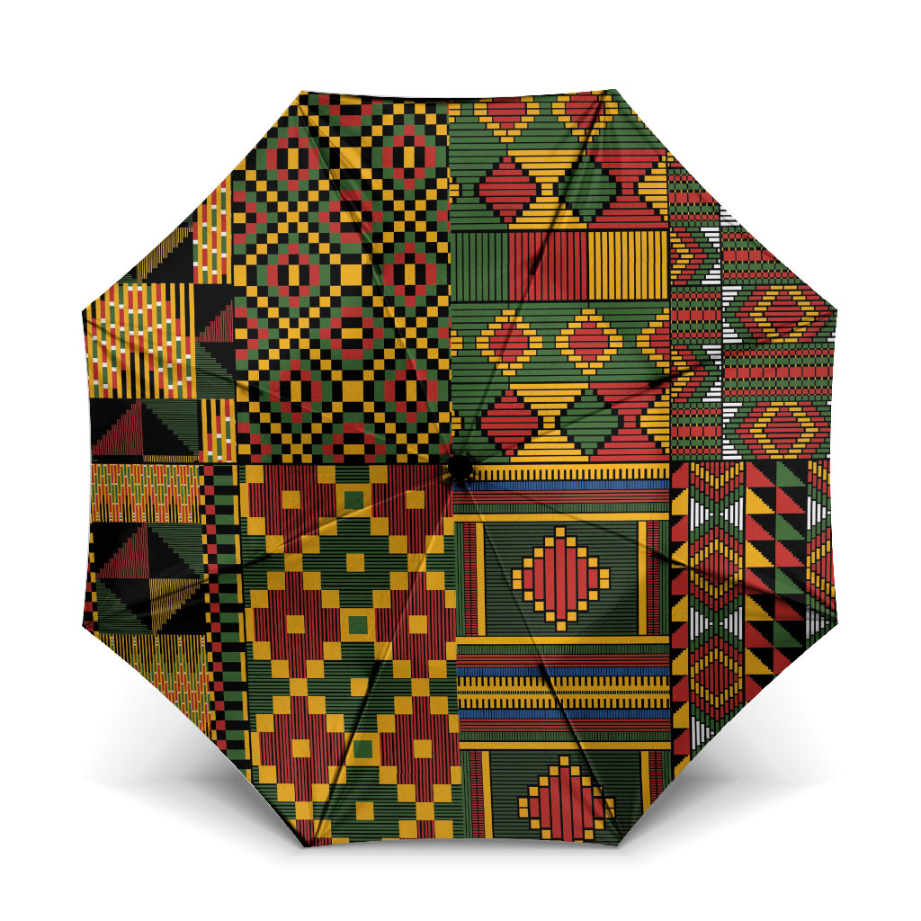 African American Quilt Kente Fusion Umbrella Version 2