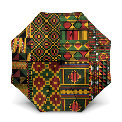 African American Quilt Kente Fusion Umbrella Version 2