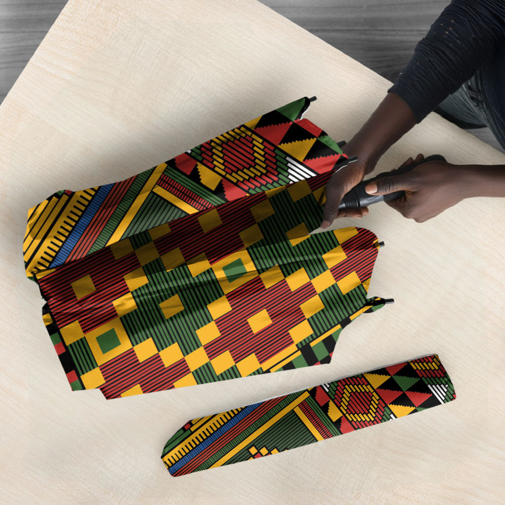 African American Quilt Kente Fusion Umbrella Version 2
