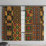 African American Quilt Kente Fusion Window Curtain Version 2