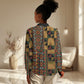 African American Quilt Kente Fusion Women Casual Shirt Version 2