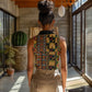 African American Quilt Kente Fusion Women Sleeveless Polo Shirt Version 2