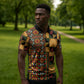 African American Quilt Kente Fusion Zipper Polo Shirt Version 2