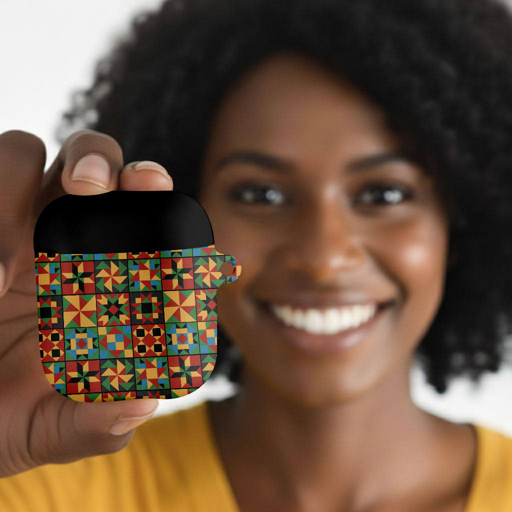 African American Quilt Inspired AirPods Case Freedom Quilt Symbolic Patchwork