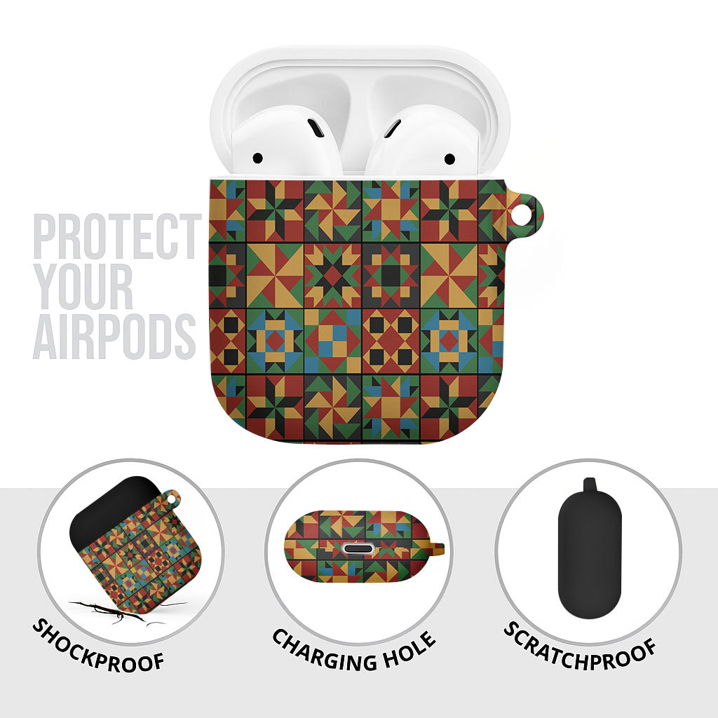 African American Quilt Inspired AirPods Case Freedom Quilt Symbolic Patchwork
