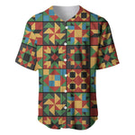 African American Quilt Inspired Baseball Jersey Freedom Quilt Symbolic Patchwork
