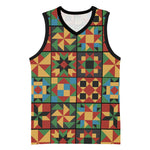 African American Quilt Inspired Basketball Jersey Freedom Quilt Symbolic Patchwork