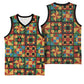 African American Quilt Inspired Basketball Jersey Freedom Quilt Symbolic Patchwork