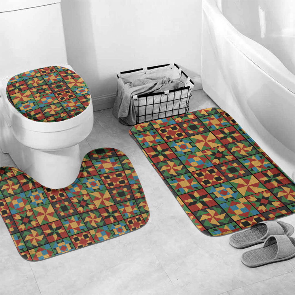 African American Quilt Inspired Bathroom Set Freedom Quilt Symbolic Patchwork