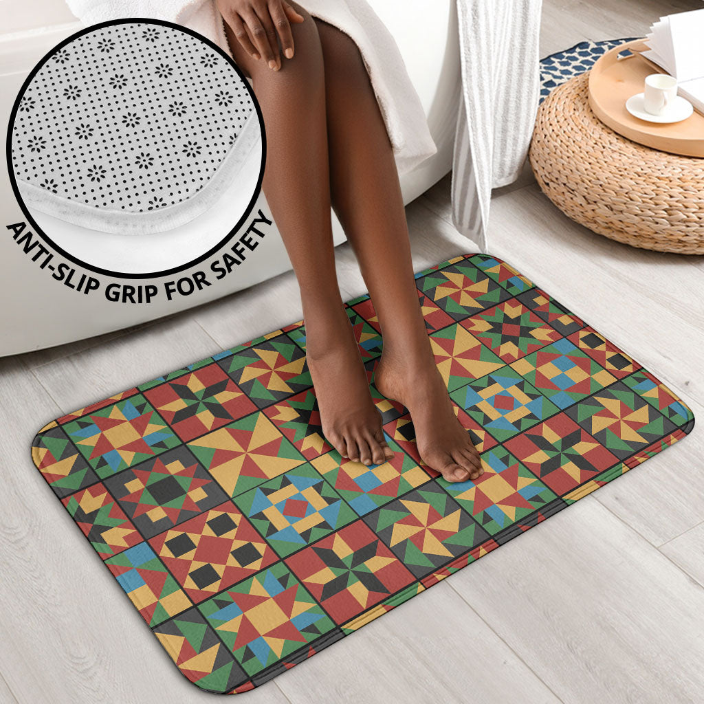 African American Quilt Inspired Bathroom Set Freedom Quilt Symbolic Patchwork