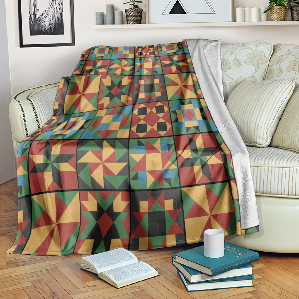 African American Quilt Inspired Blanket Freedom Quilt Symbolic Patchwork