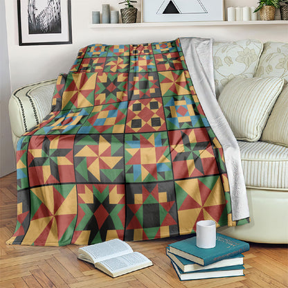 African American Quilt Inspired Blanket Freedom Quilt Symbolic Patchwork