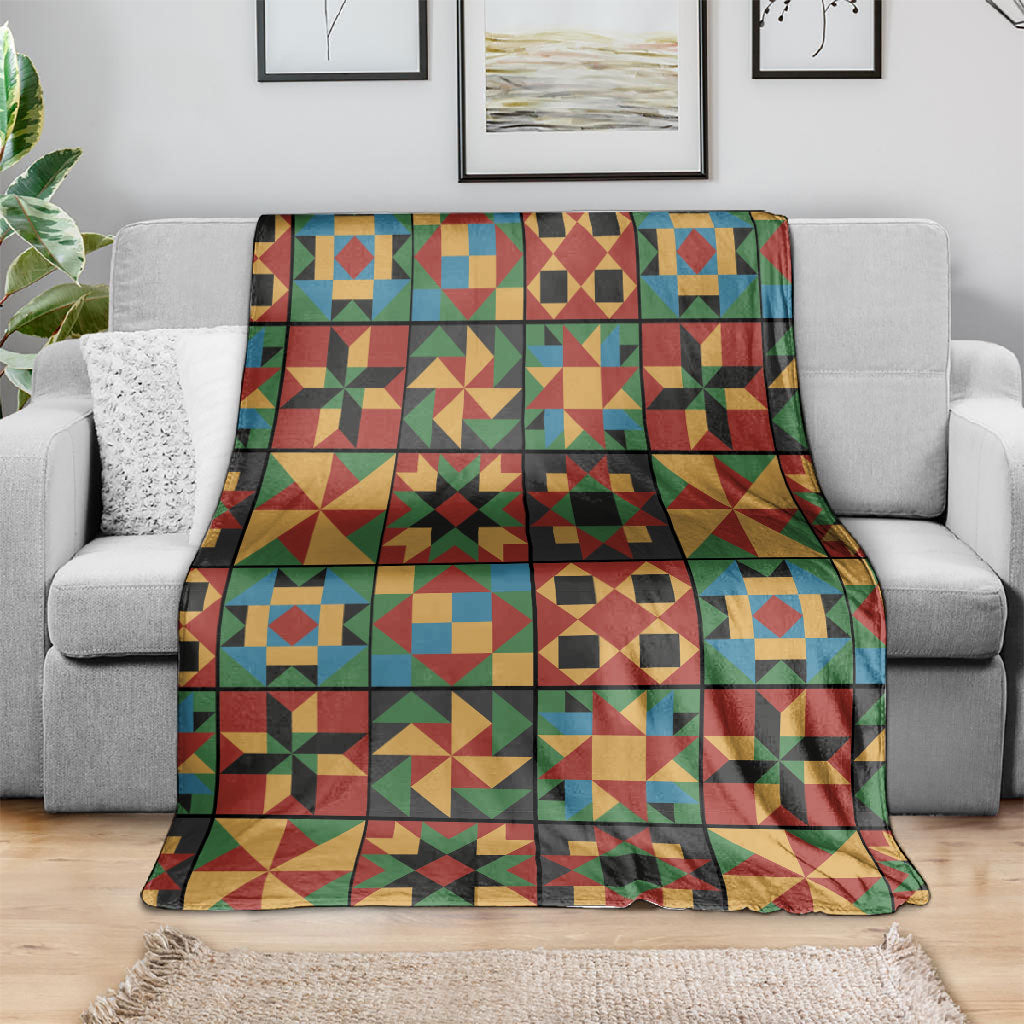 African American Quilt Inspired Blanket Freedom Quilt Symbolic Patchwork