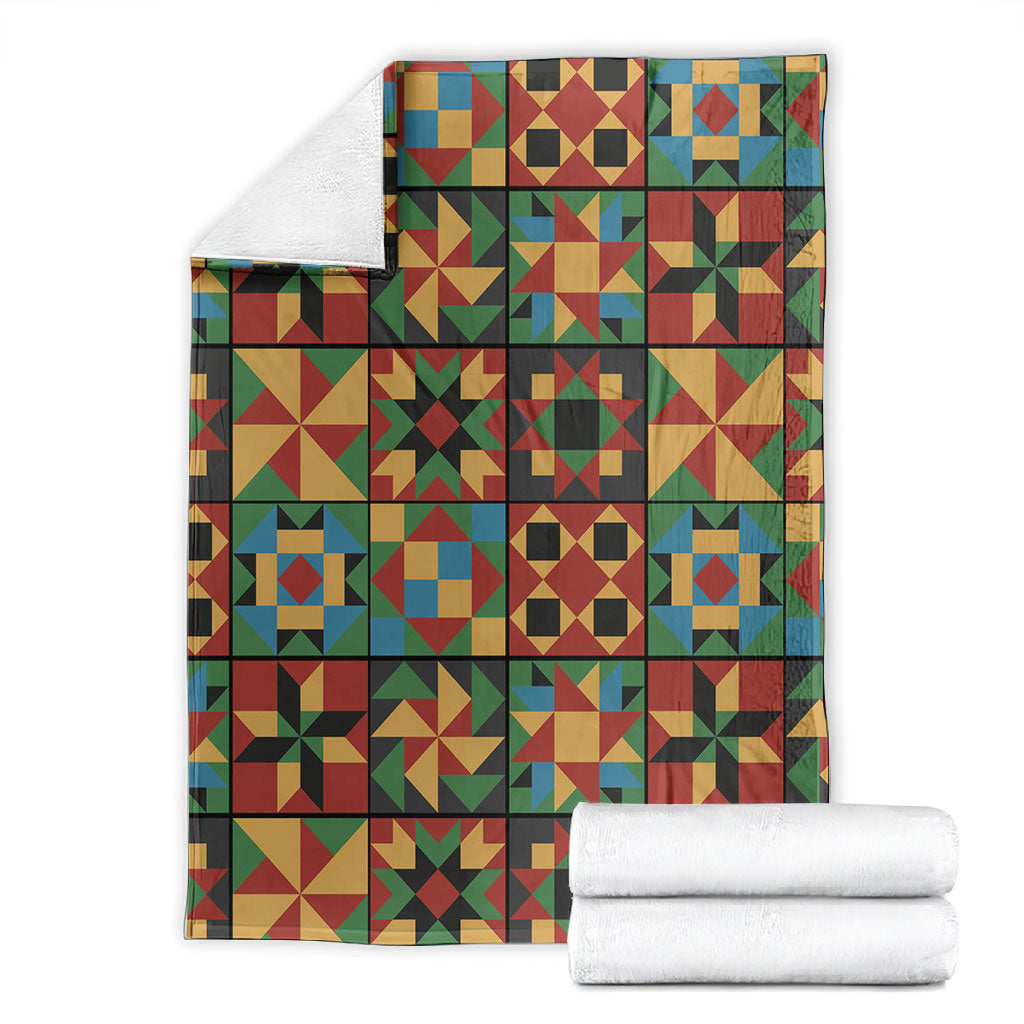 African American Quilt Inspired Blanket Freedom Quilt Symbolic Patchwork