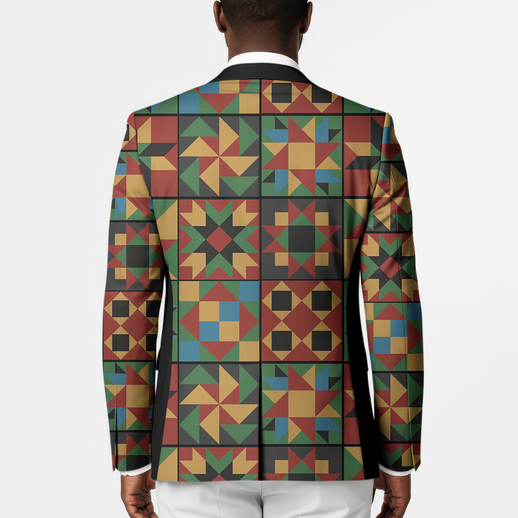 African American Quilt Inspired Blazer Freedom Quilt Symbolic Patchwork