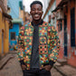 African American Quilt Inspired Bomber Jacket Freedom Quilt Symbolic Patchwork