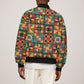 African American Quilt Inspired Bomber Jacket Freedom Quilt Symbolic Patchwork