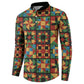 African American Quilt Inspired Button Sweatshirt Freedom Quilt Symbolic Patchwork