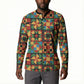 African American Quilt Inspired Button Sweatshirt Freedom Quilt Symbolic Patchwork