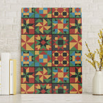 African American Quilt Inspired Canvas Wall Art Freedom Quilt Symbolic Patchwork