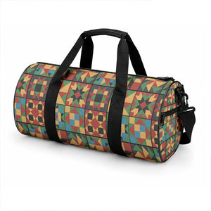 African American Quilt Inspired Duffle Bag Freedom Quilt Symbolic Patchwork