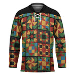 African American Quilt Inspired Hockey Jersey Freedom Quilt Symbolic Patchwork
