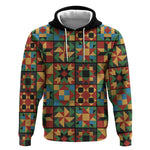 African American Quilt Inspired Hoodie Freedom Quilt Symbolic Patchwork