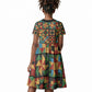 African American Quilt Inspired Kid Short Sleeve Dress Freedom Quilt Symbolic Patchwork