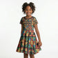 African American Quilt Inspired Kid Short Sleeve Dress Freedom Quilt Symbolic Patchwork