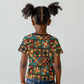 African American Quilt Inspired Kid T shirt Freedom Quilt Symbolic Patchwork
