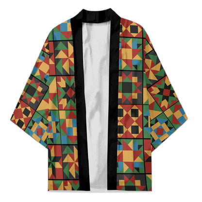 African American Quilt Inspired Kimono Freedom Quilt Symbolic Patchwork