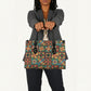 African American Quilt Inspired Leather Bag Freedom Quilt Symbolic Patchwork