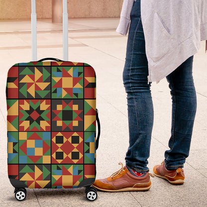African American Quilt Inspired Luggage Cover Freedom Quilt Symbolic Patchwork