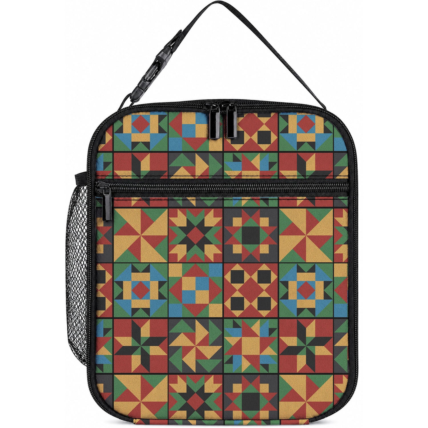 African American Quilt Inspired Lunch Bag Freedom Quilt Symbolic Patchwork